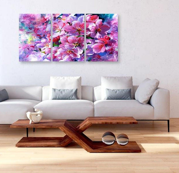 Stretched Canvas Floral Art - Lilac Flowers