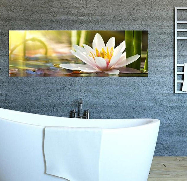 Stretched Canvas Floral Art - Lotus' Glow
