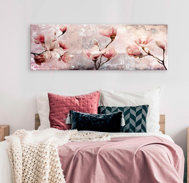 Stretched Canvas Floral Art - Magnolia Charm Narrow