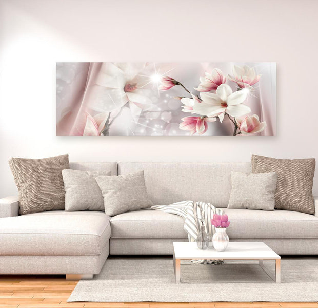 Stretched Canvas Floral Art - Magnolia Reflection Narrow