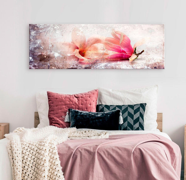Stretched Canvas Floral Art - Magnolia Story Narrow