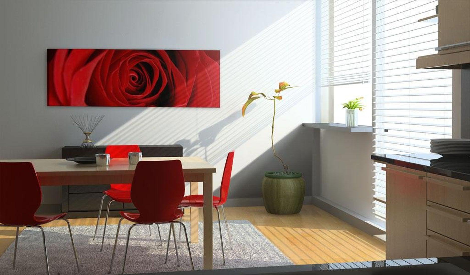 Stretched Canvas Floral Art - Midnight Rose