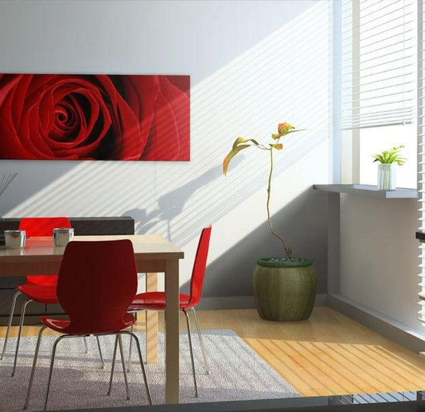Stretched Canvas Floral Art - Midnight Rose