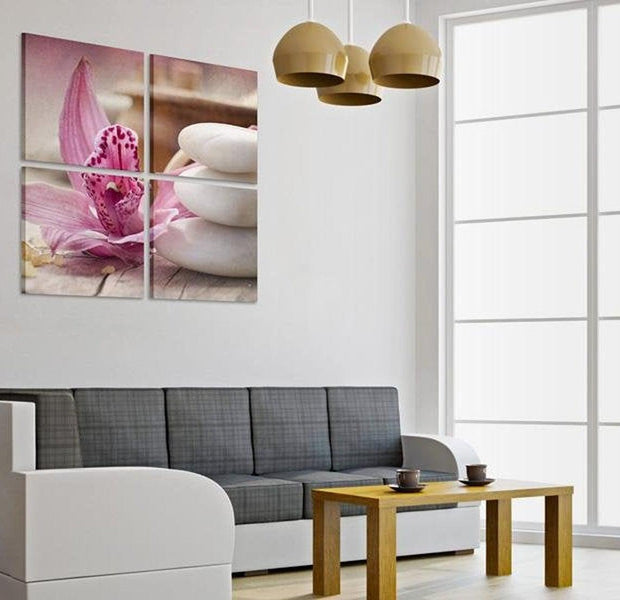 Stretched Canvas Floral Art - Orchid And Zen