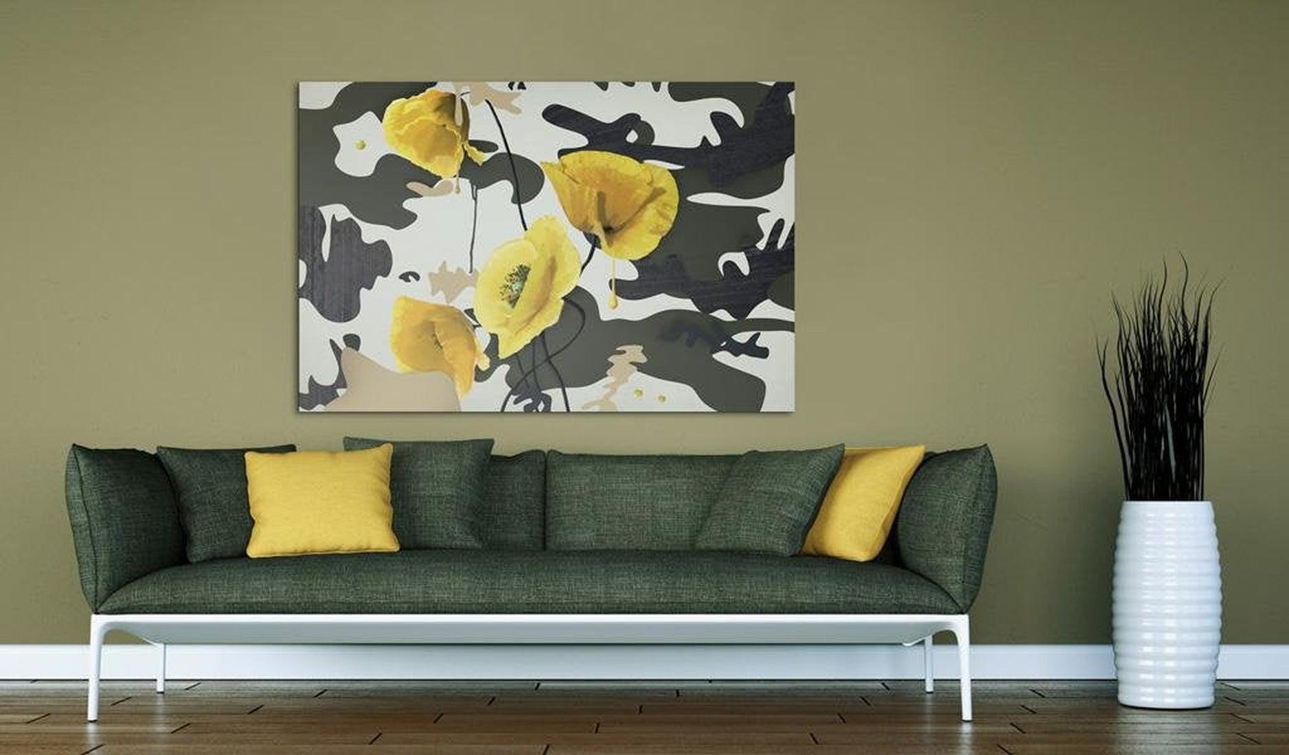 Stretched Canvas Floral Art - Painted By Poppies