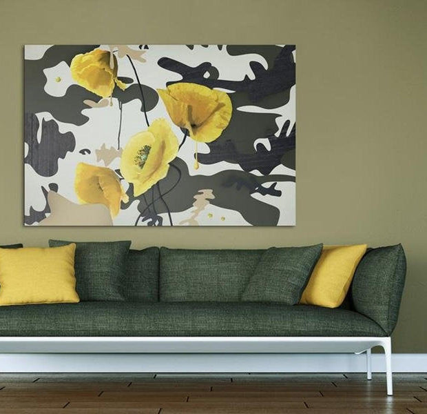 Stretched Canvas Floral Art - Painted By Poppies