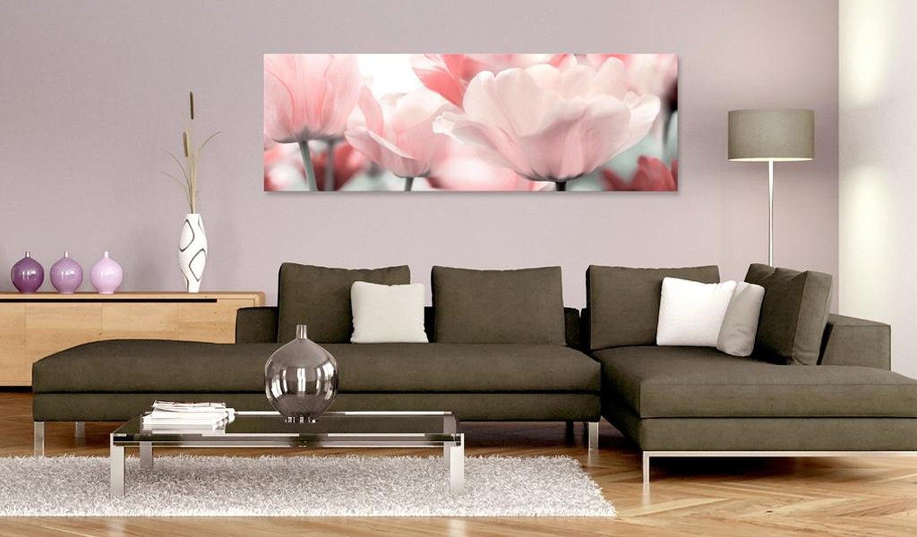 Stretched Canvas Floral Art - Pink Tulips