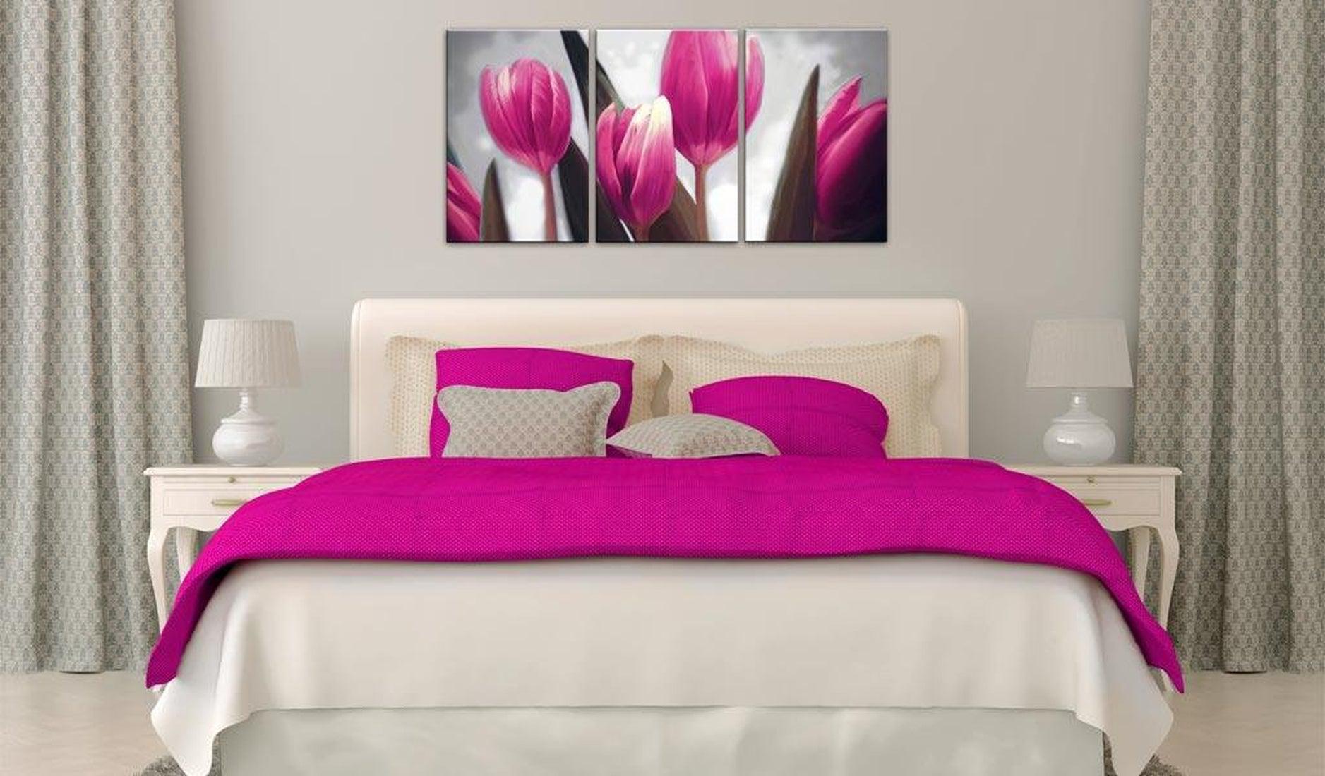 Stretched Canvas Floral Art - Romantic Moments