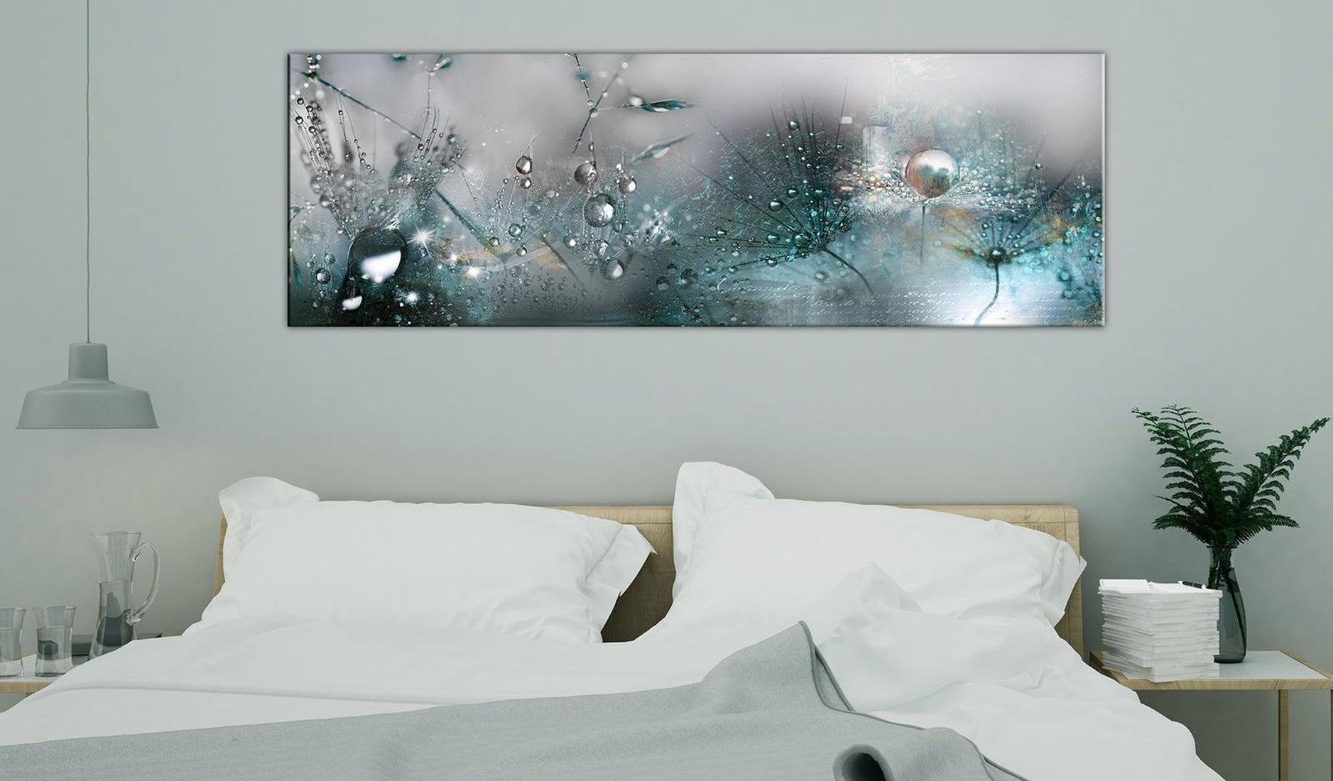 Stretched Canvas Botanical Art - Dandelions In The Rain