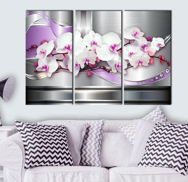 Stretched Canvas Floral Art - Song Of Orchid