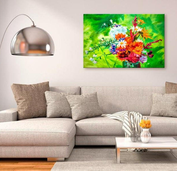 Stretched Canvas Floral Art - Summer Posy