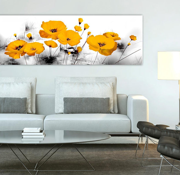 Stretched Canvas Floral Art - Sunny Meadow Narrow