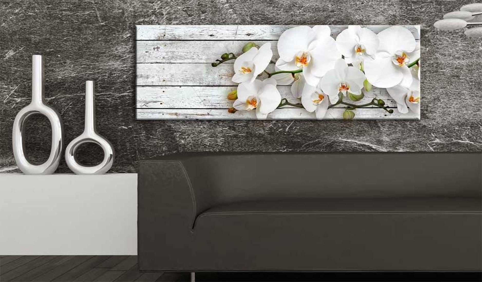 Stretched Canvas Floral Art - White Dreams