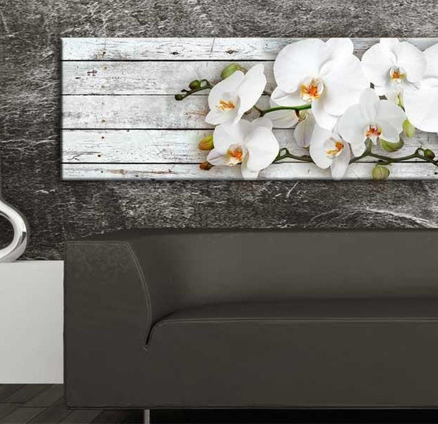 Stretched Canvas Floral Art - White Dreams