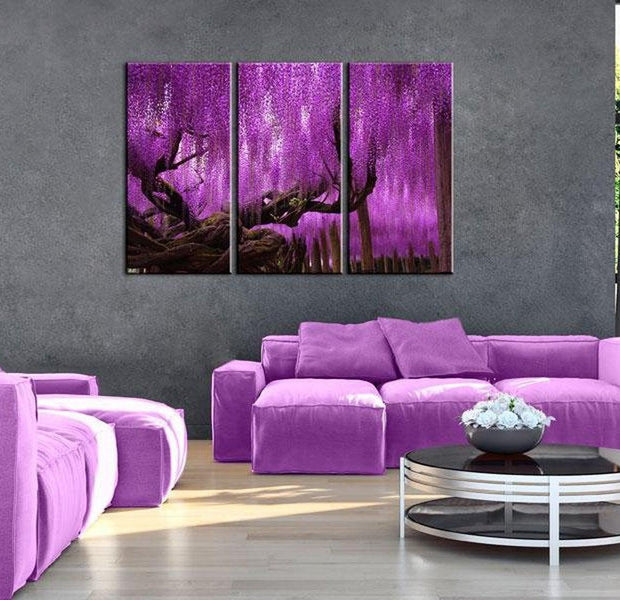 Stretched Canvas Floral Art - Wisteria