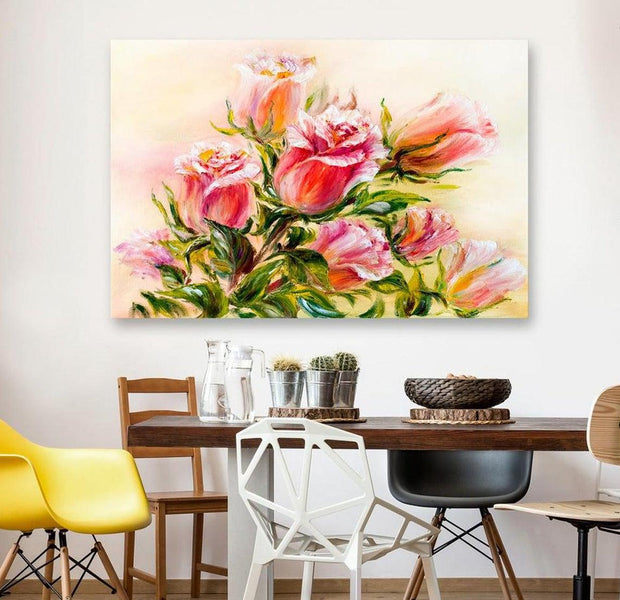 Stretched Canvas Floral Art - Wonderful Roses