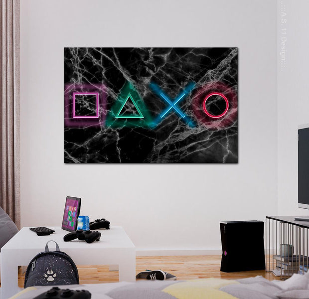 Stretched Canvas Kids Art - Controller Wide