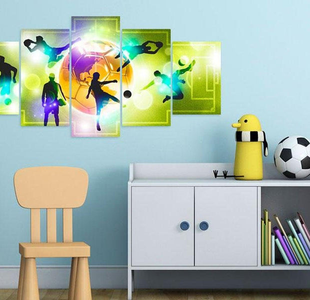 Stretched Canvas Kids Art - Energy Of The Game
