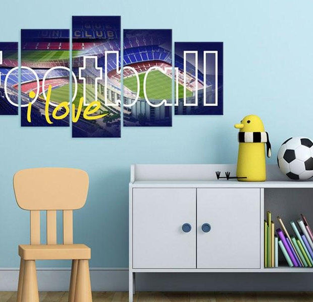 Stretched Canvas Kids Art - Football My Love
