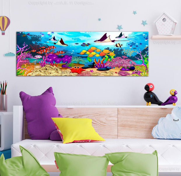 Stretched Canvas Kids Art - Underwater Fun Narrow