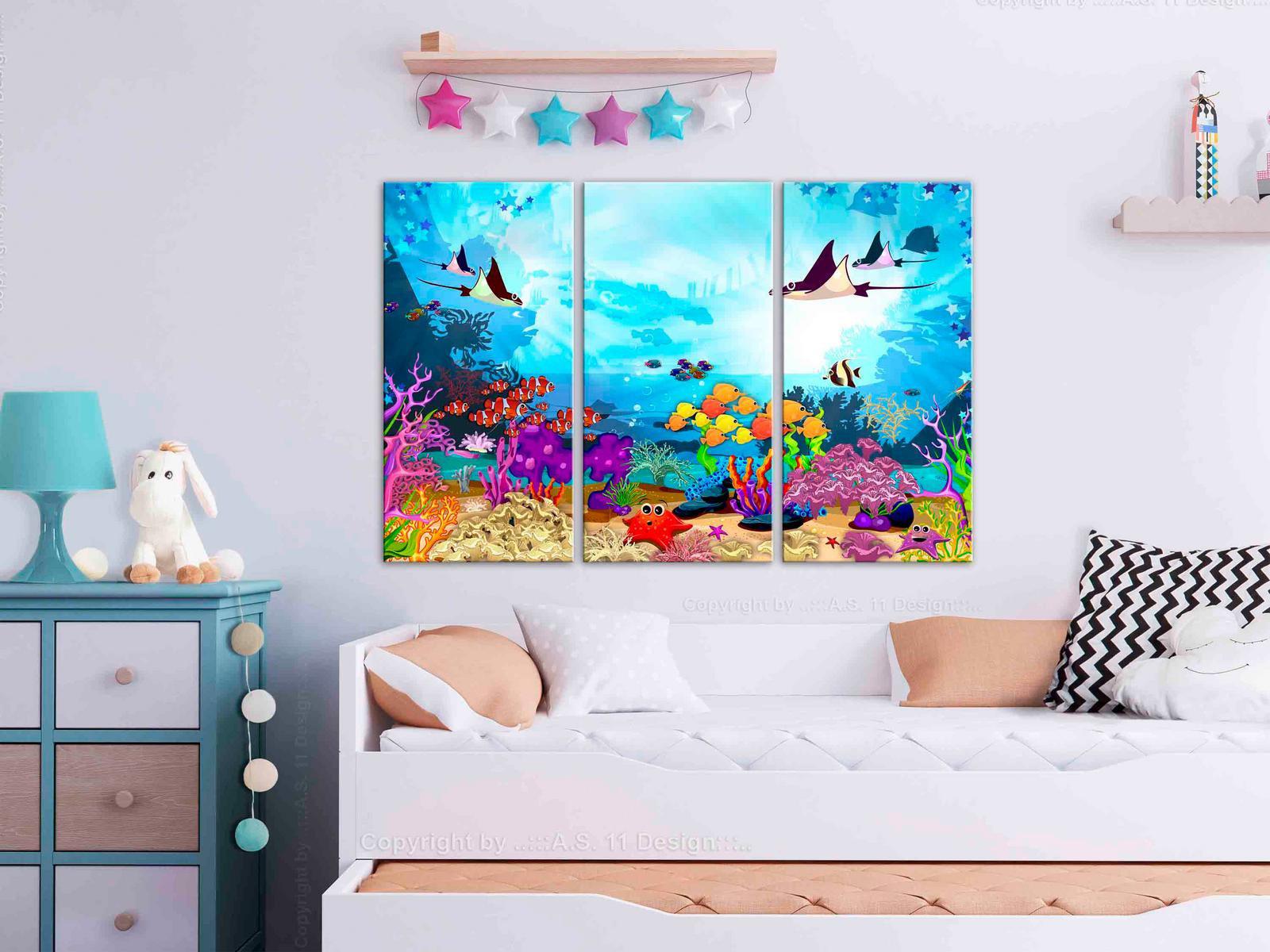 Stretched Canvas Kids Art - Underwater Fun