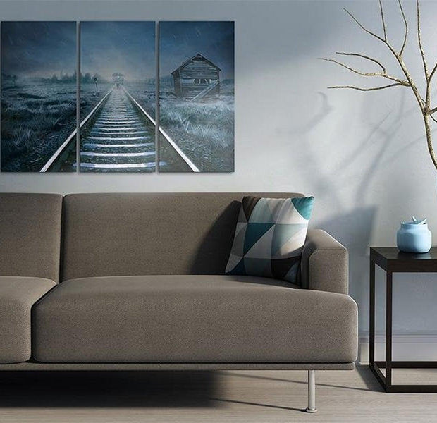 Stretched Canvas Landscape Art - A Journey In The Fog