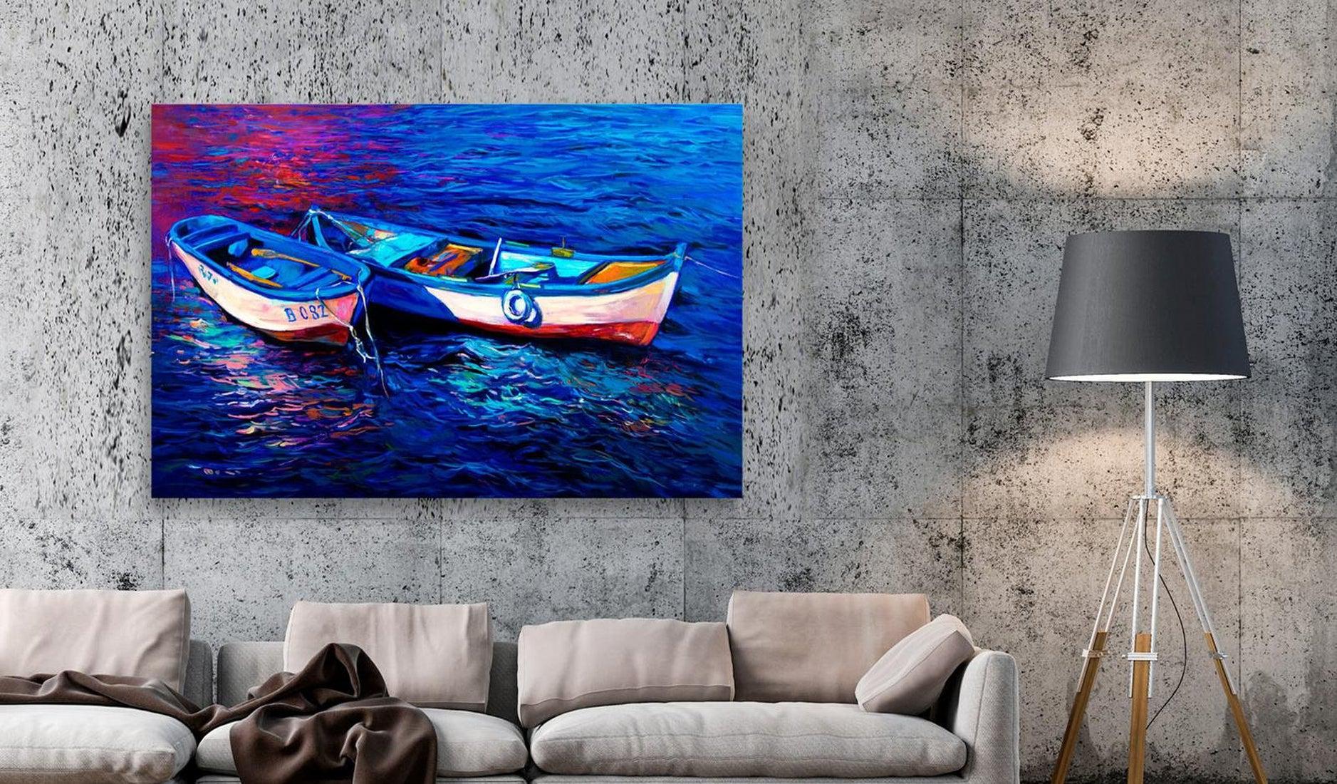 Stretched Canvas Wall Art - Abandoned Boats