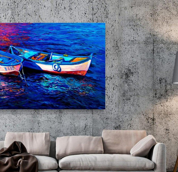 Stretched Canvas Wall Art - Abandoned Boats