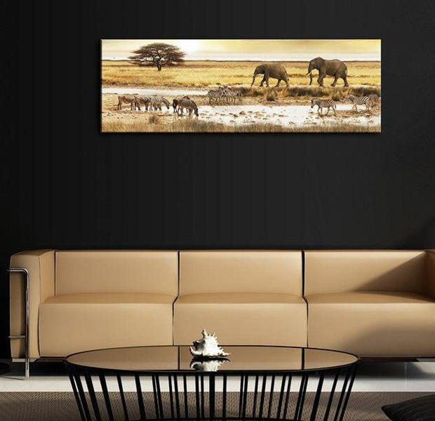 Stretched Canvas Landscape Art - Africa Savannah