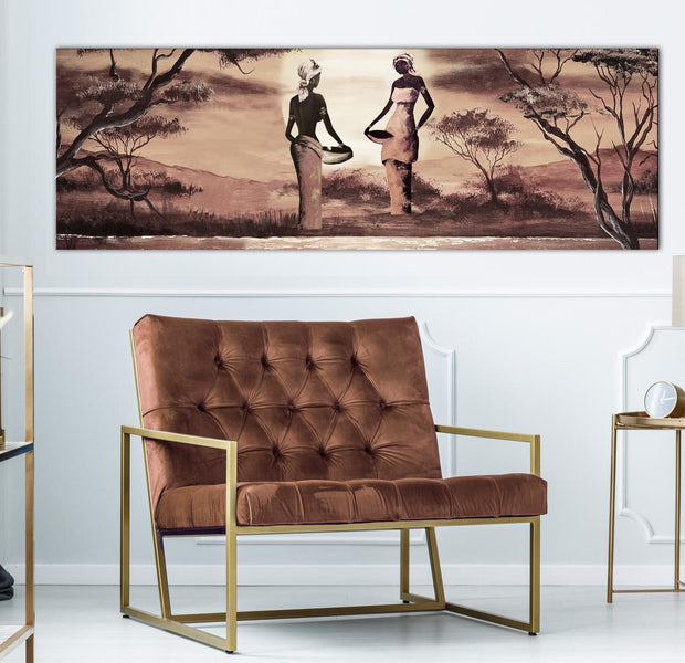 Stretched Canvas Landscape Art - African Women