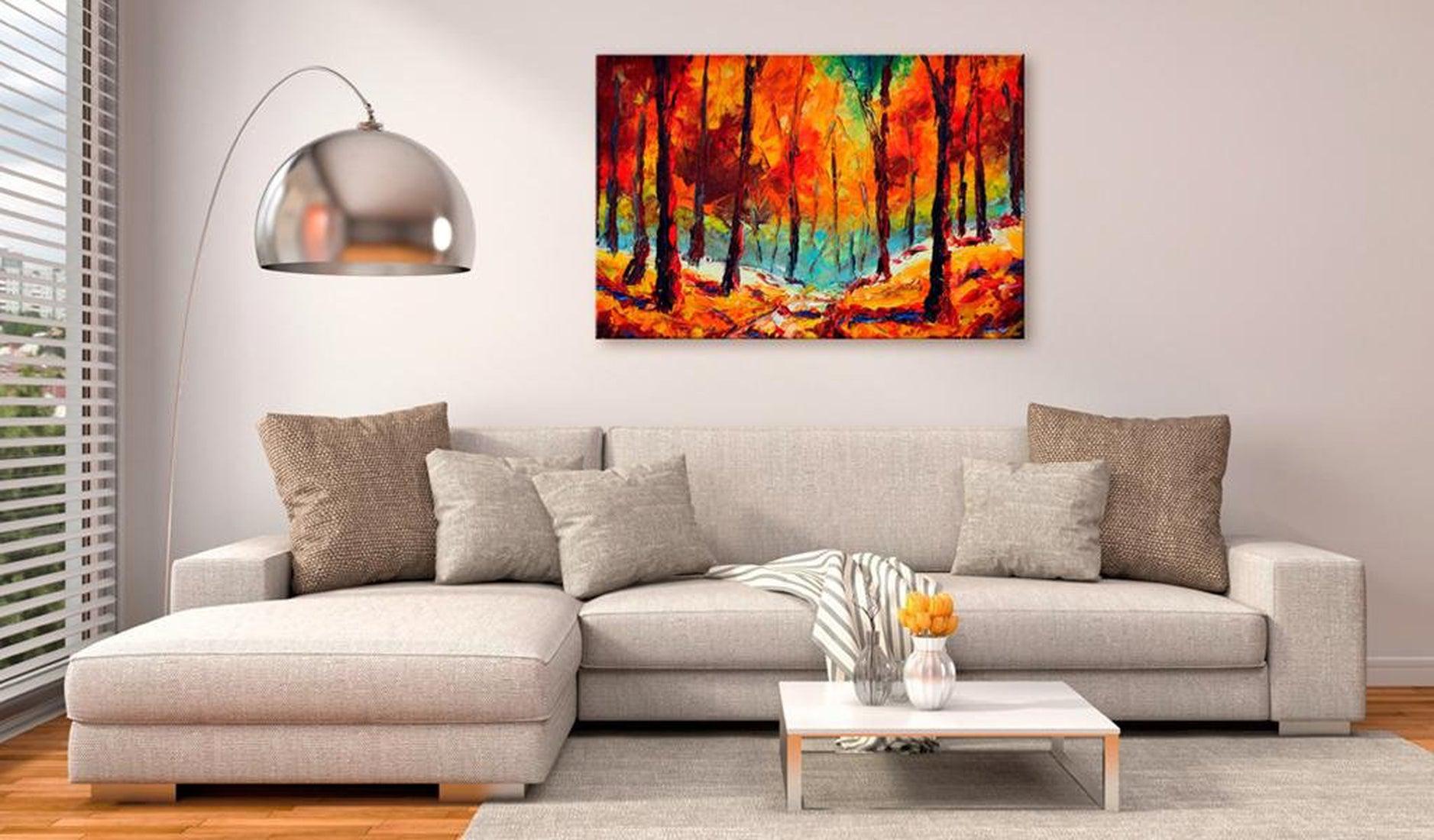 Stretched Canvas Landscape Art - Artistic Autumn