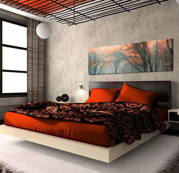 Stretched Canvas Landscape Art - Autumnal Fog