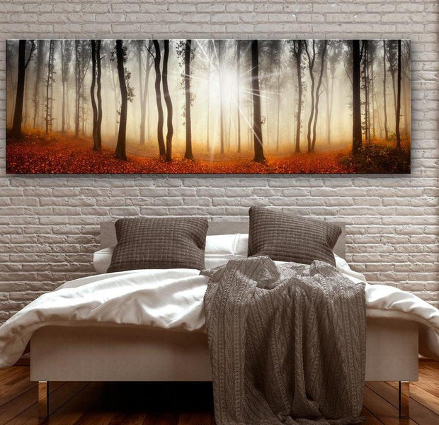 Stretched Canvas Landscape Art - Autumnal Fog