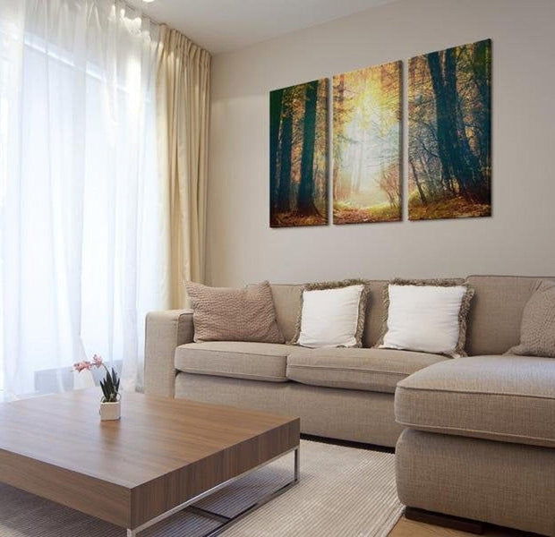 Stretched Canvas Landscape Art - Beauty Of Autumn 3 Piece