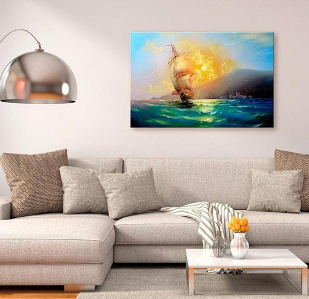 Stretched Canvas Landscape Art - Burning Sky