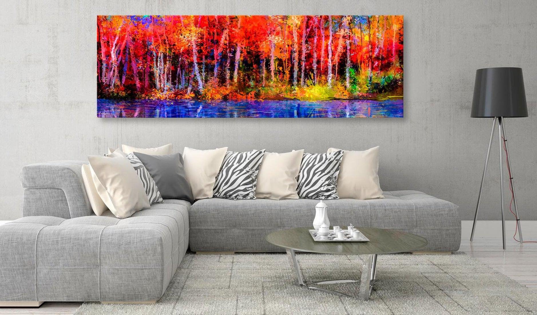 Stretched Canvas Landscape Art - Colorful Autumn Trees
