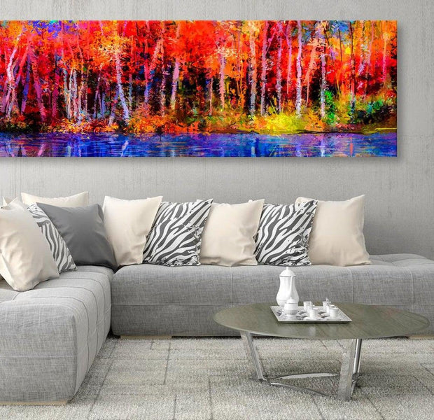 Stretched Canvas Landscape Art - Colorful Autumn Trees