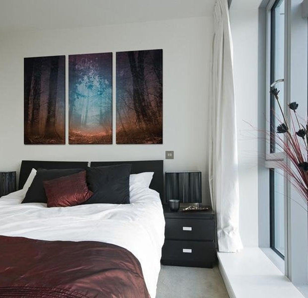 Stretched Canvas Landscape Art - Edge Of The Forest 3 Piece