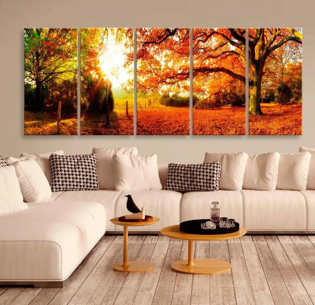 Stretched Canvas Landscape Art - Enchanting Autumn