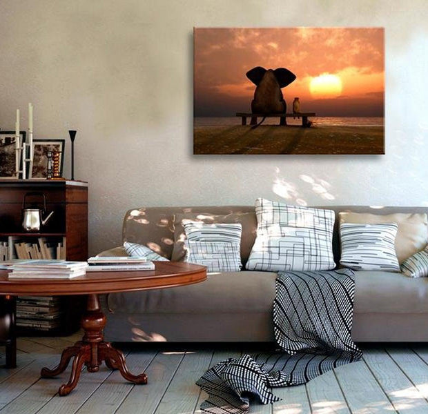 Stretched Canvas Landscape Art - Evening Rest
