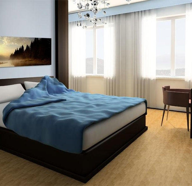 Stretched Canvas Landscape Art - Fog Over A Lake