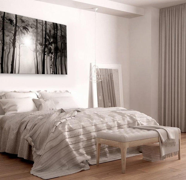 Stretched Canvas Landscape Art - Foggy Forest