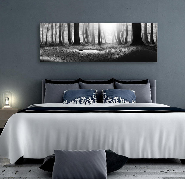 Stretched Canvas Landscape Art - Forest After Rain Narrow