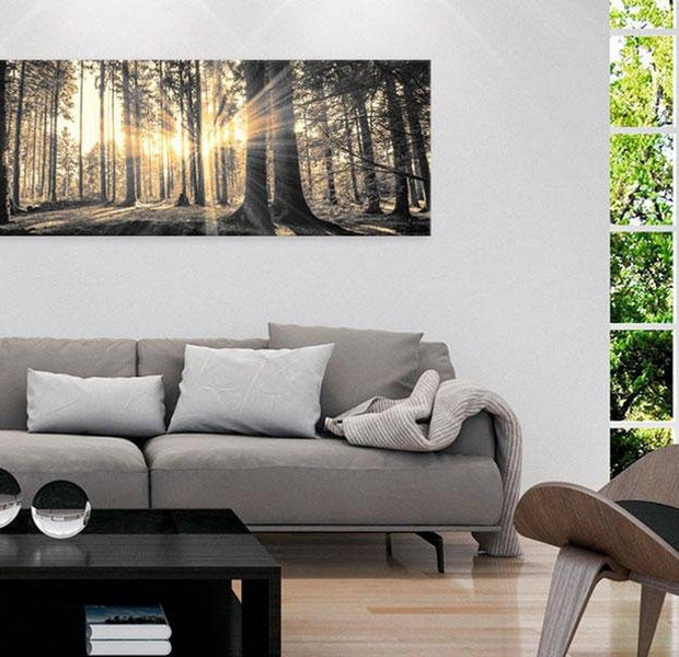 Stretched Canvas Landscape Art - Forest Sun