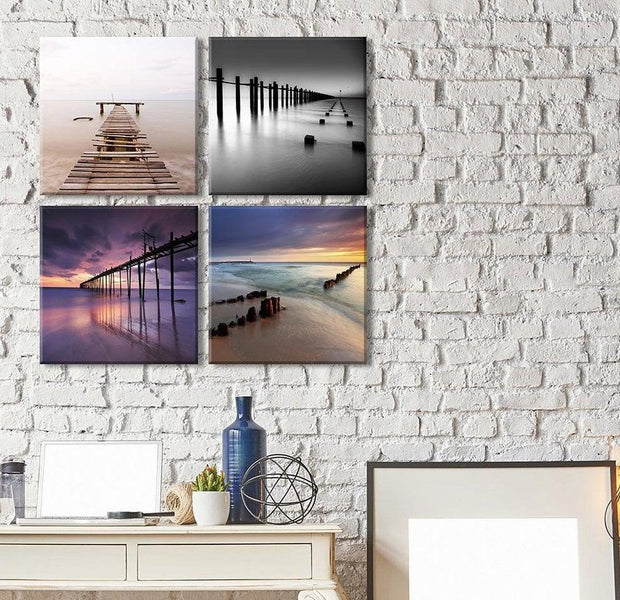 Stretched Canvas Landscape Art - Four Views