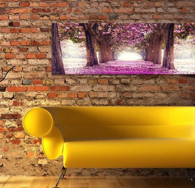 Stretched Canvas Landscape Art - Fuchsia Garden