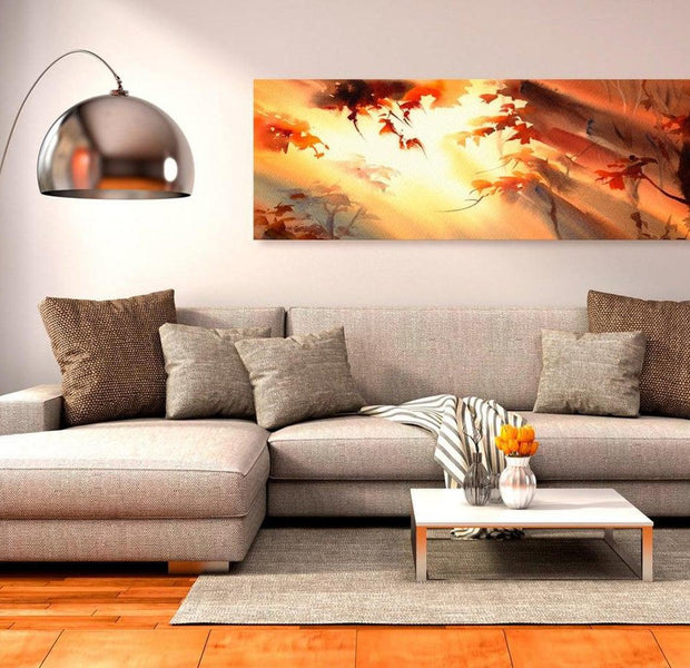 Stretched Canvas Landscape Art - Golden Forest