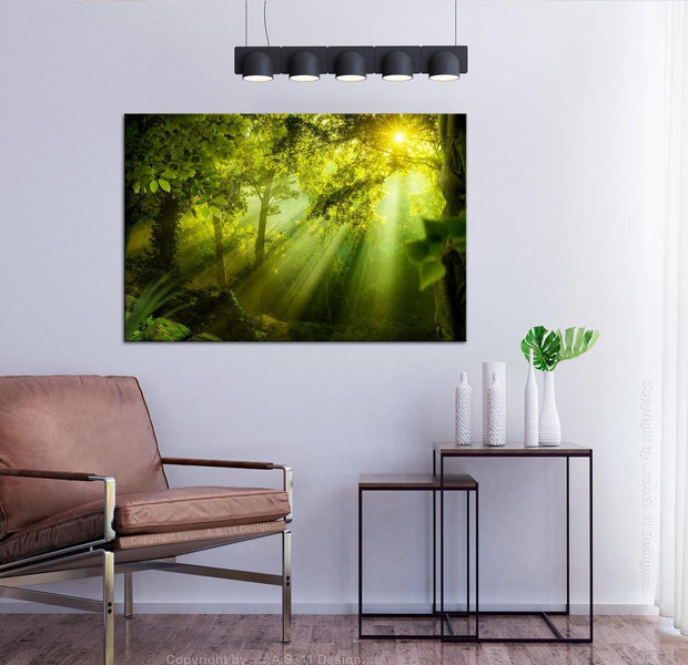 Stretched Canvas Landscape Art - In The Sunshine Wide