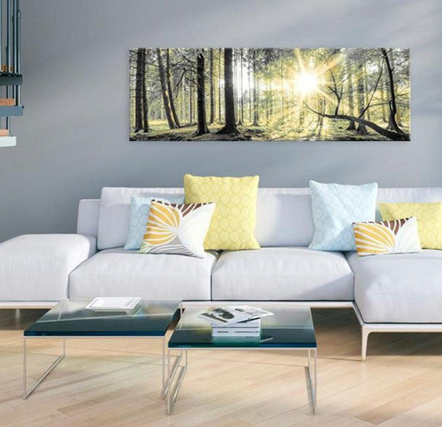 Stretched Canvas Landscape Art - Morning Forest