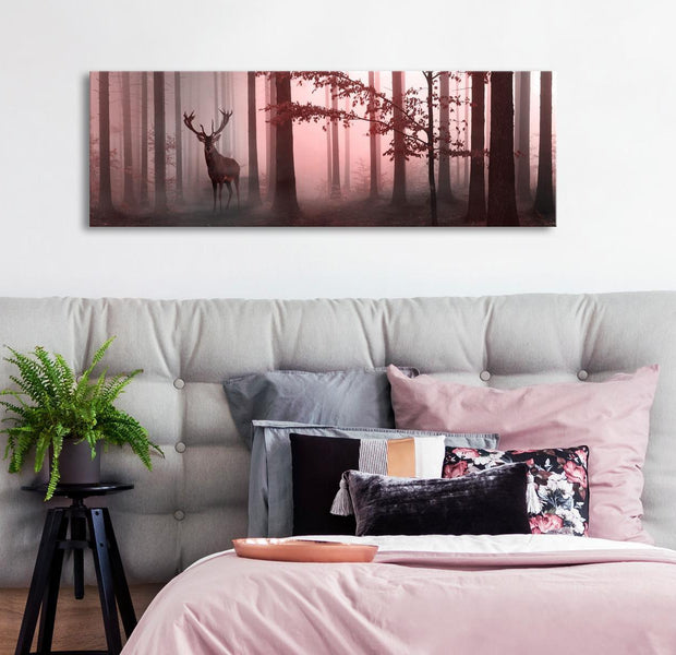 Stretched Canvas Landscape Art - Morning Narrow Pink
